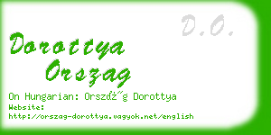 dorottya orszag business card